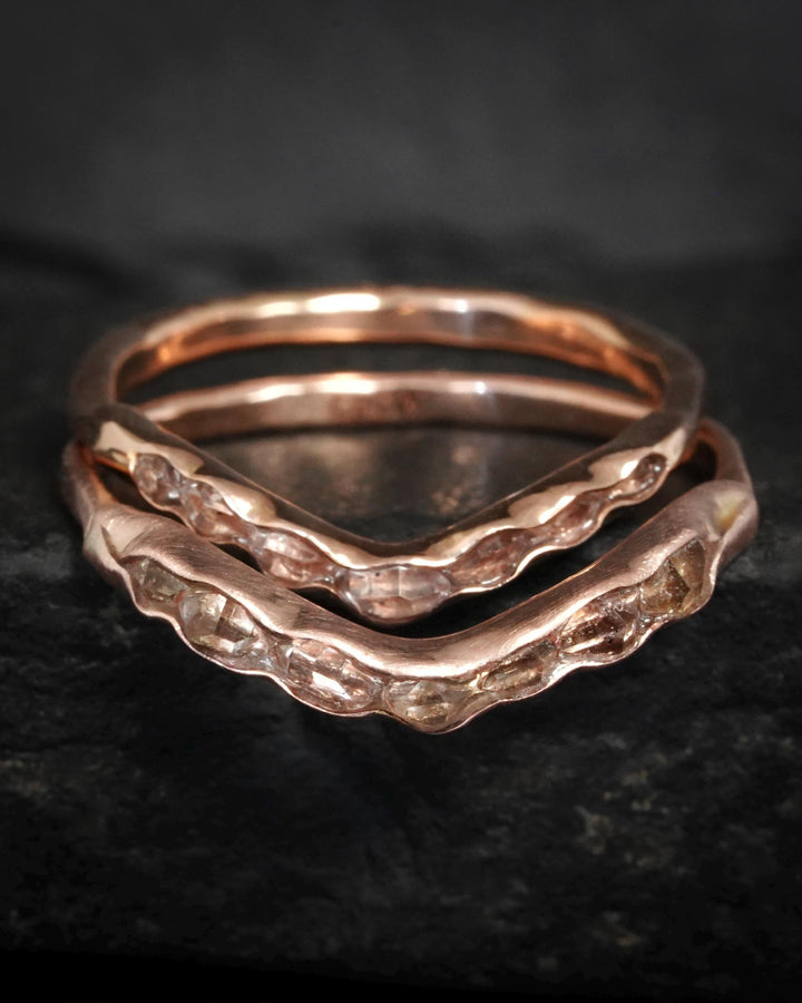 Herkimer Diamond Wave Ring