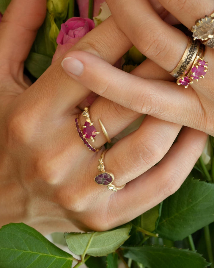 Raw Ruby Band Ring