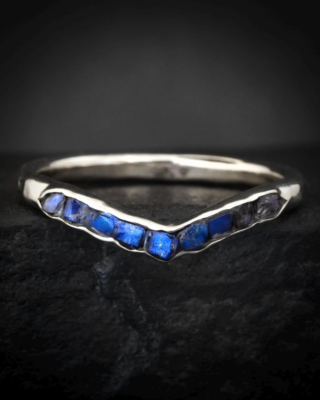 Rainbow Moonstone Wave Ring