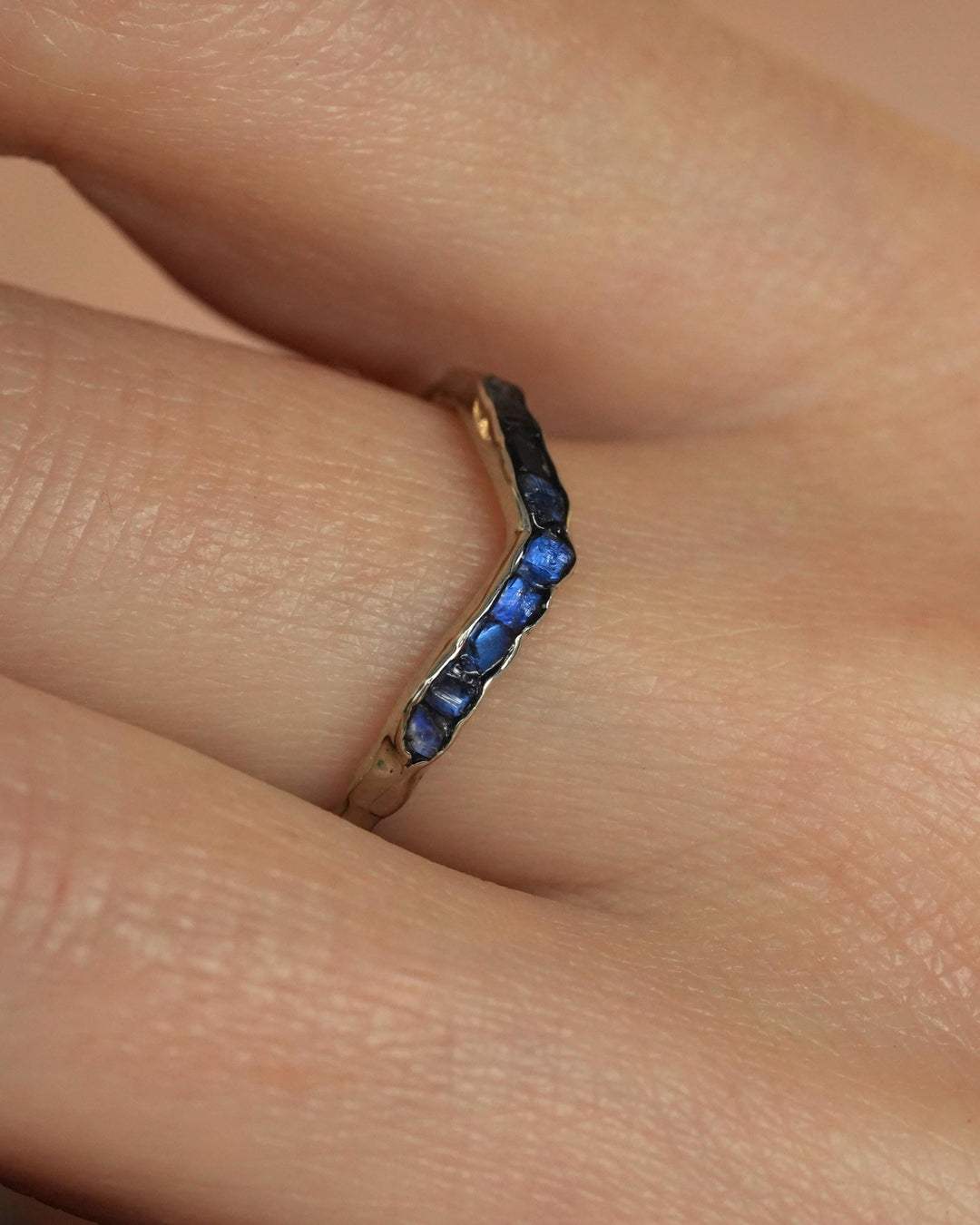Rainbow Moonstone Wave Ring
