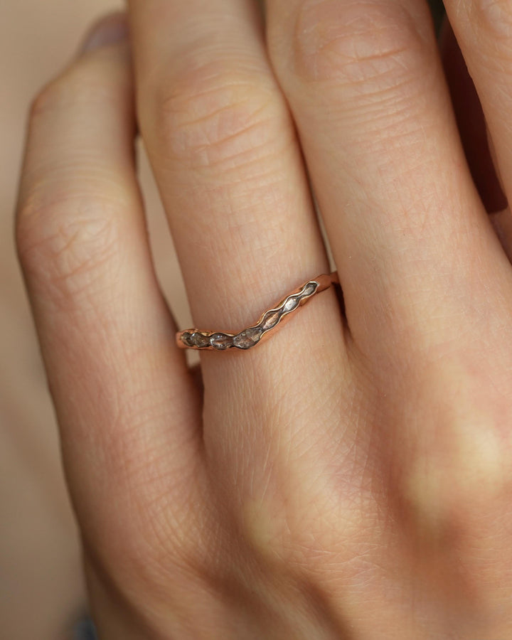 Herkimer Diamond Wave Ring