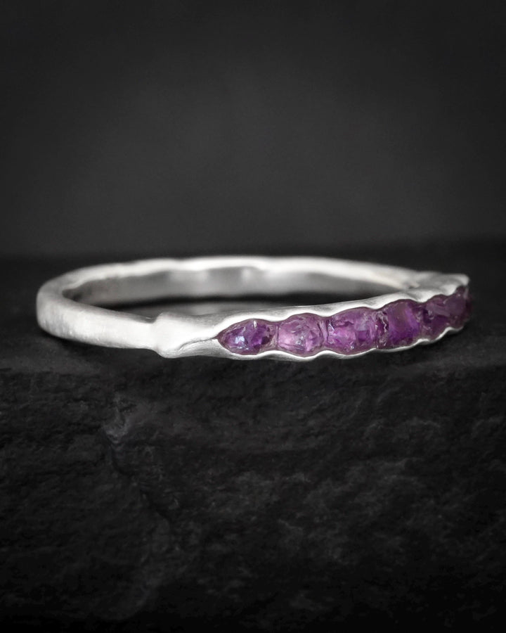 Raw Amethyst Wrap Band