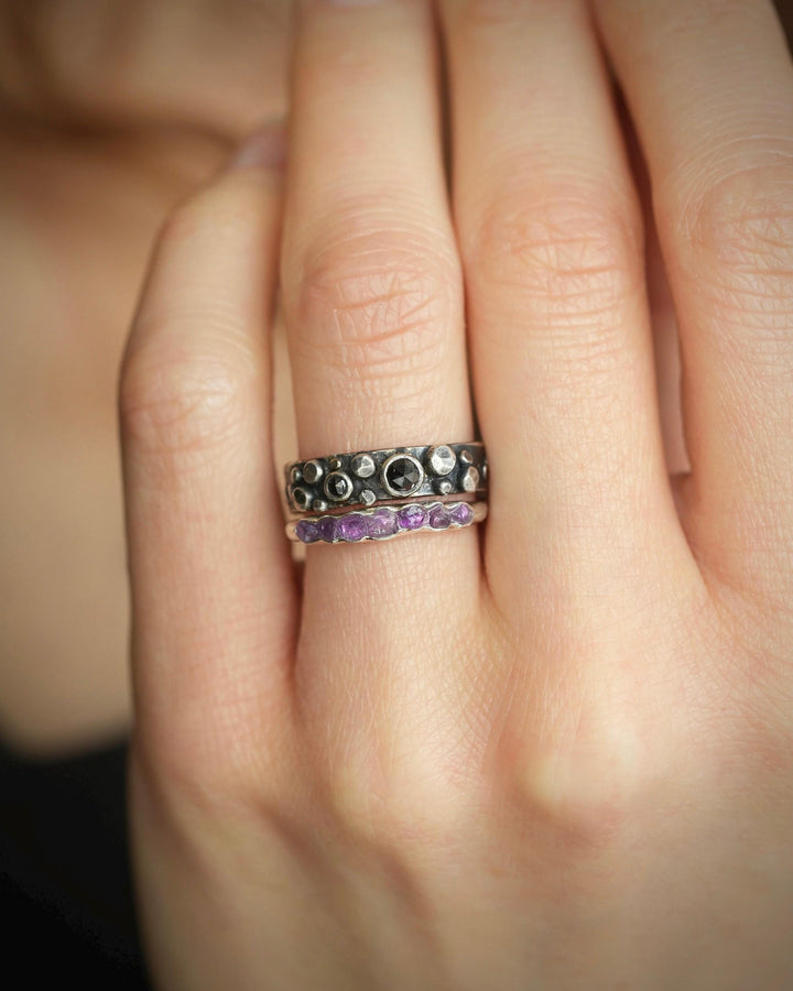 Raw Amethyst Wrap Band