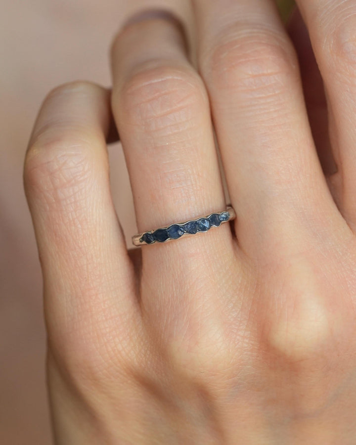 Raw Pale Blue Sapphire Ring