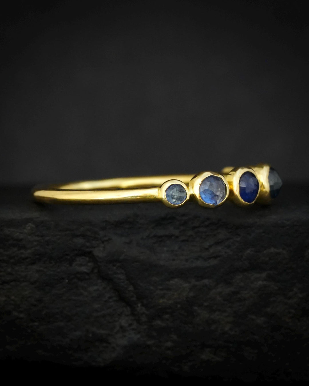 Natural Blue Sapphire Wedding Band