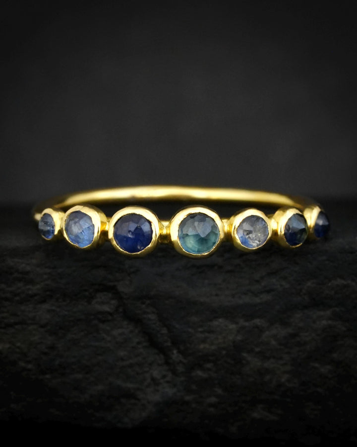 Natural Blue Sapphire Wedding Band