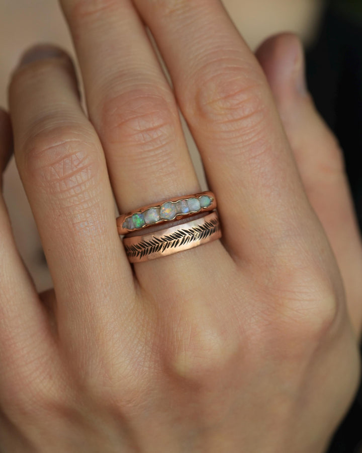 Bulky Raw Australian Opal Band