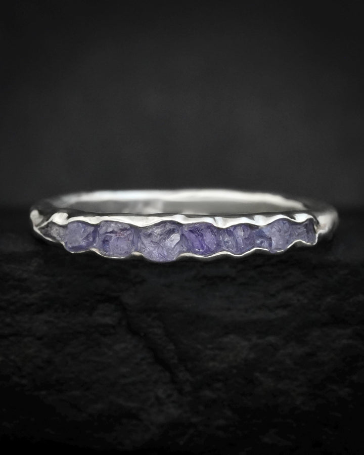 Raw Tanzanite Wedding Band