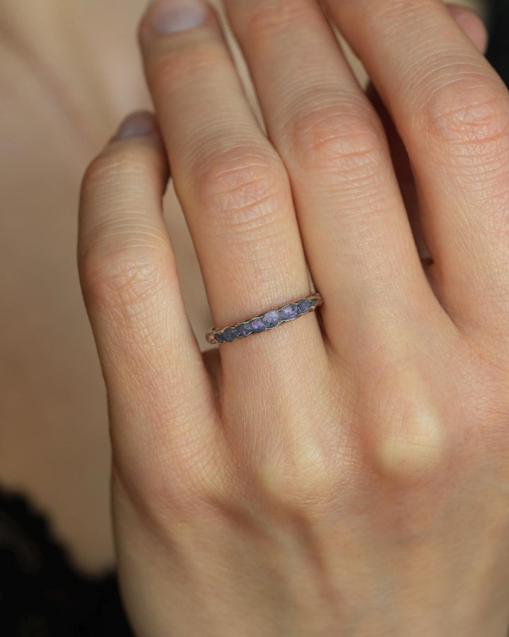 Raw Tanzanite Wedding Band