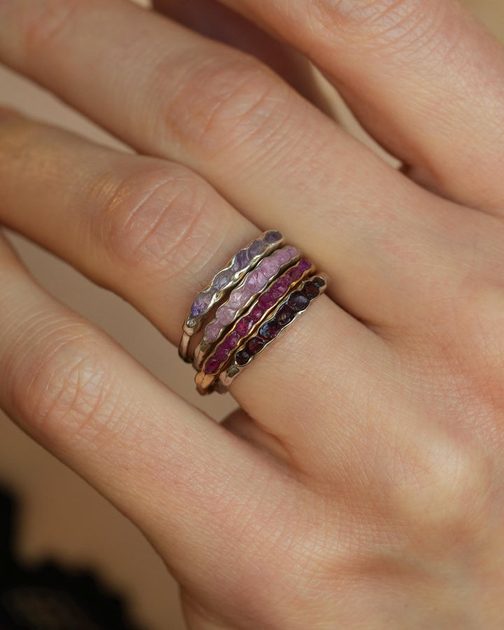 Raw Pink Sapphire Ring
