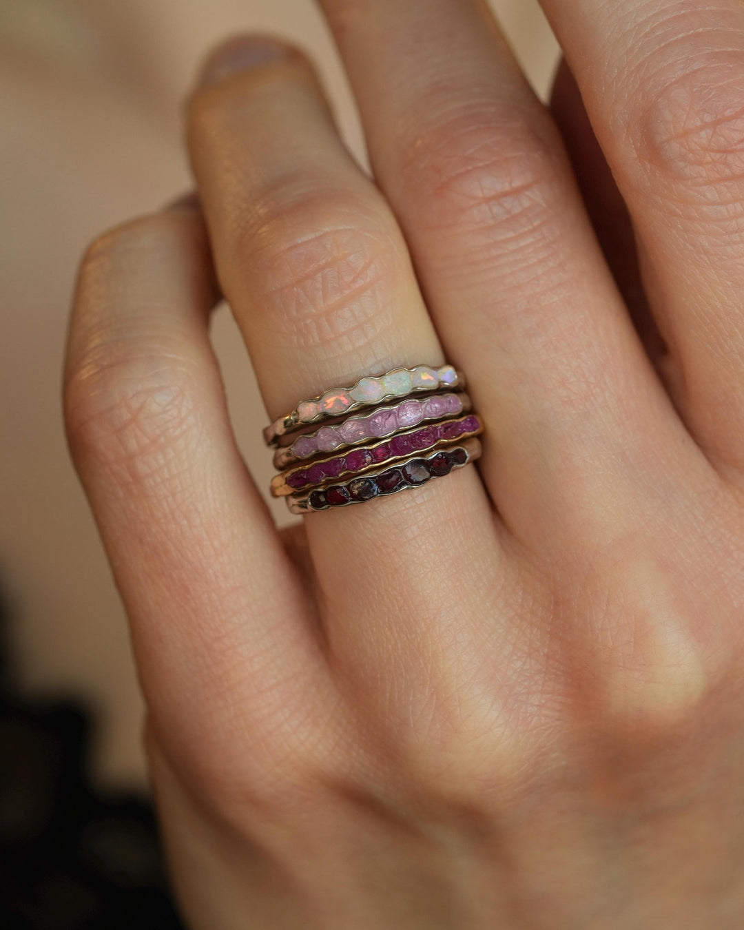 Raw Pink Sapphire Ring