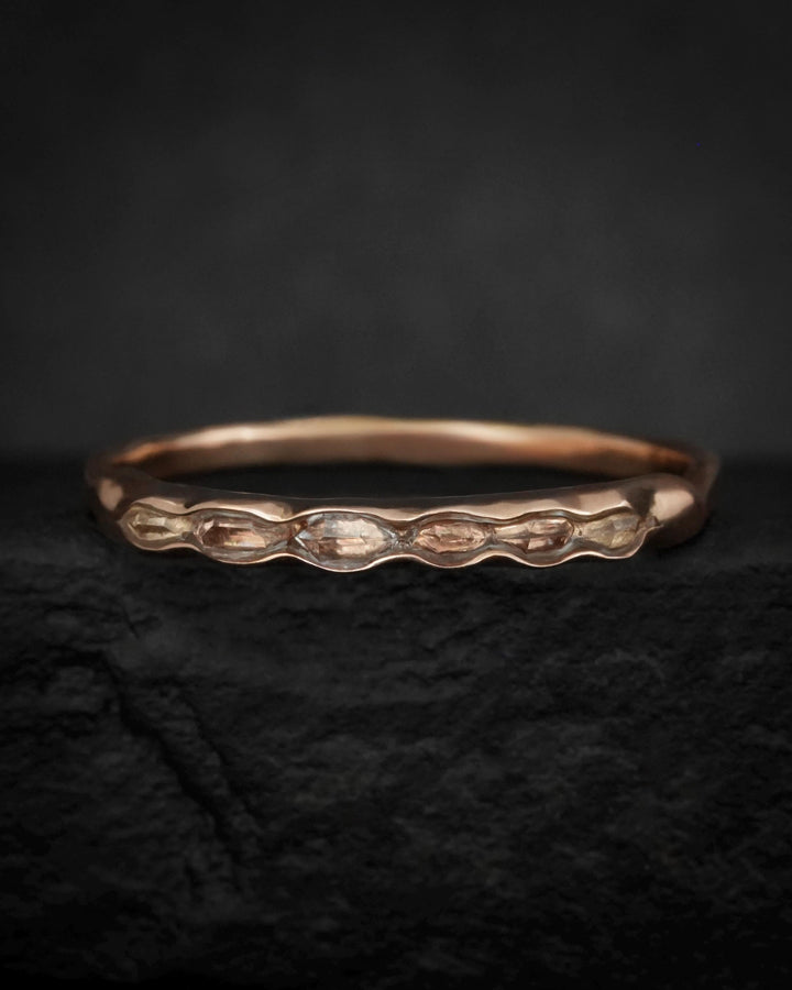 Skinny Raw Herkimer Diamond Ring