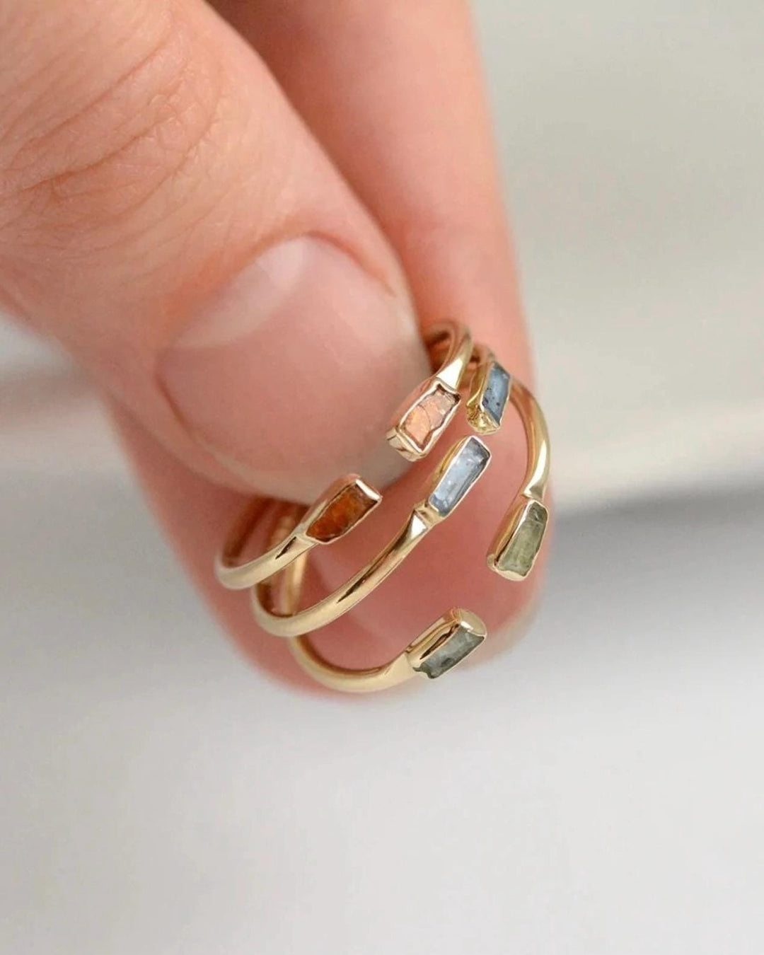 Adjustable Raw Blue Kyanite Ring