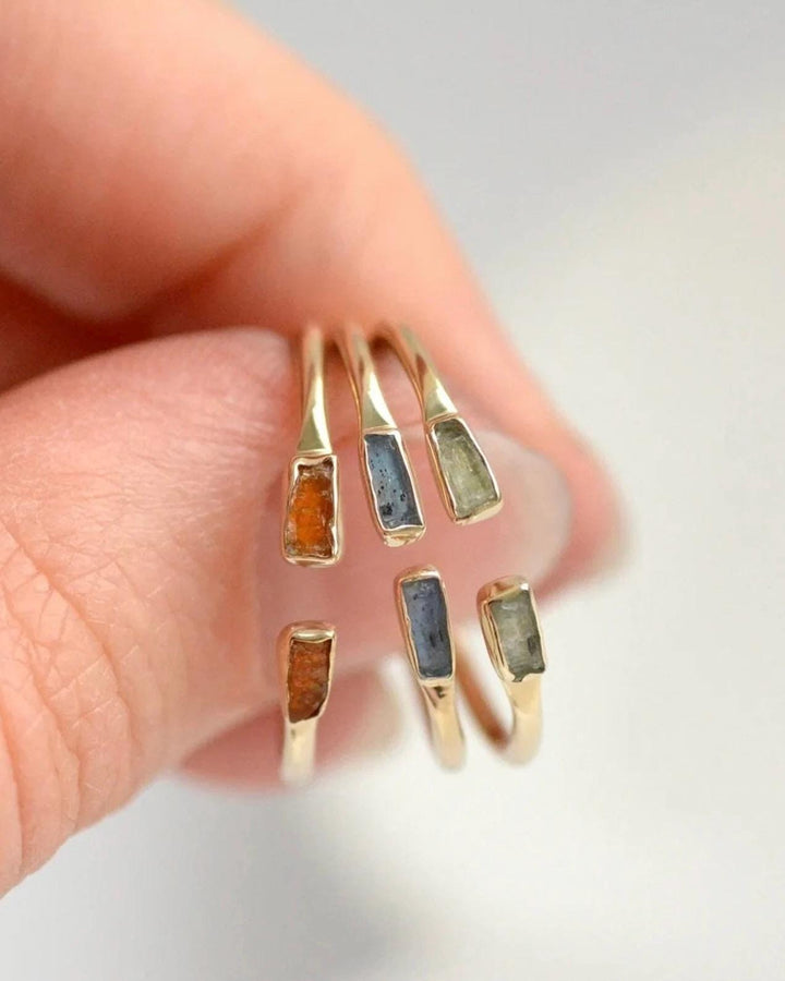 Adjustable Raw Blue Kyanite Ring