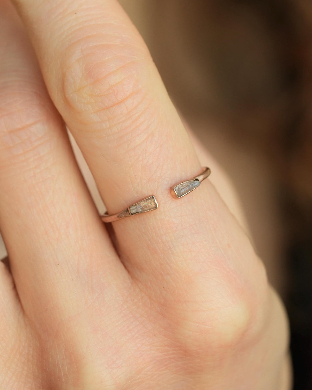 Rose Gold Pink Kunzite Ring