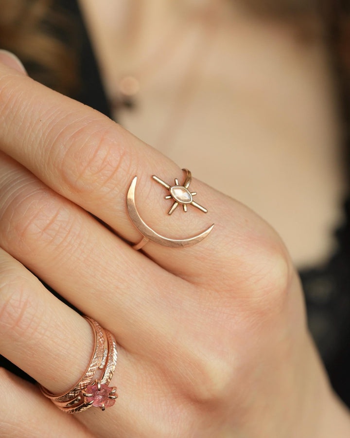 Rose Gold North Star Diamond Ring