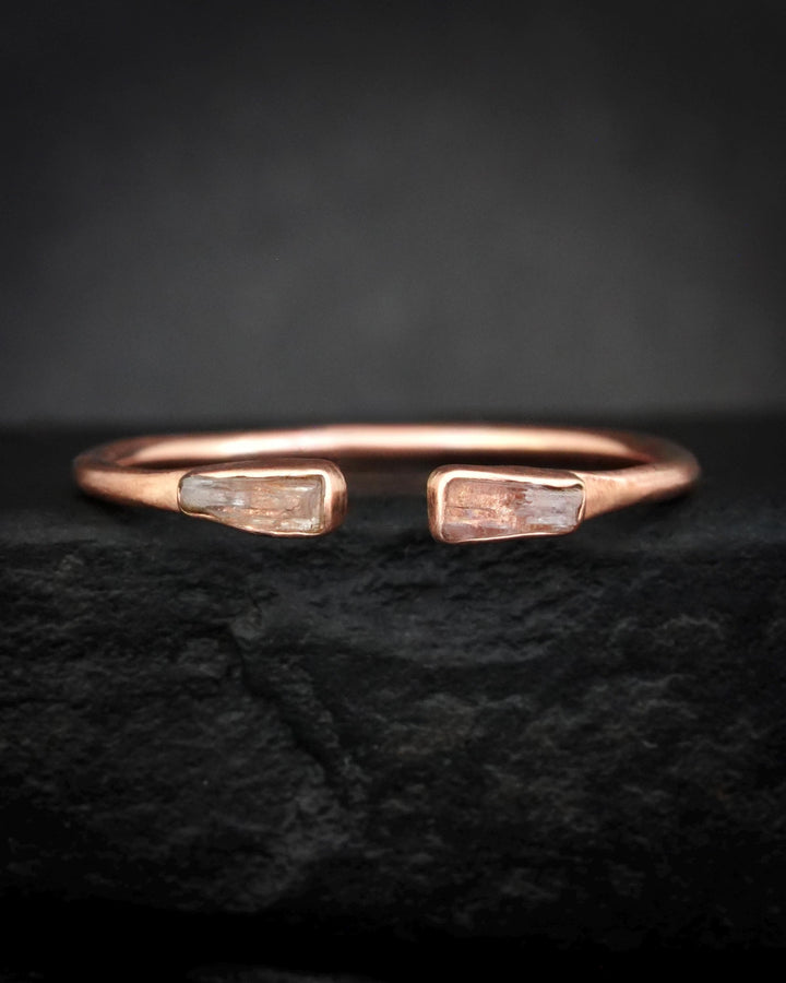 Rose Gold Pink Kunzite Ring