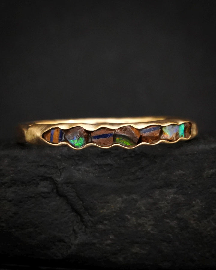 Raw Australian Boulder Opal Band