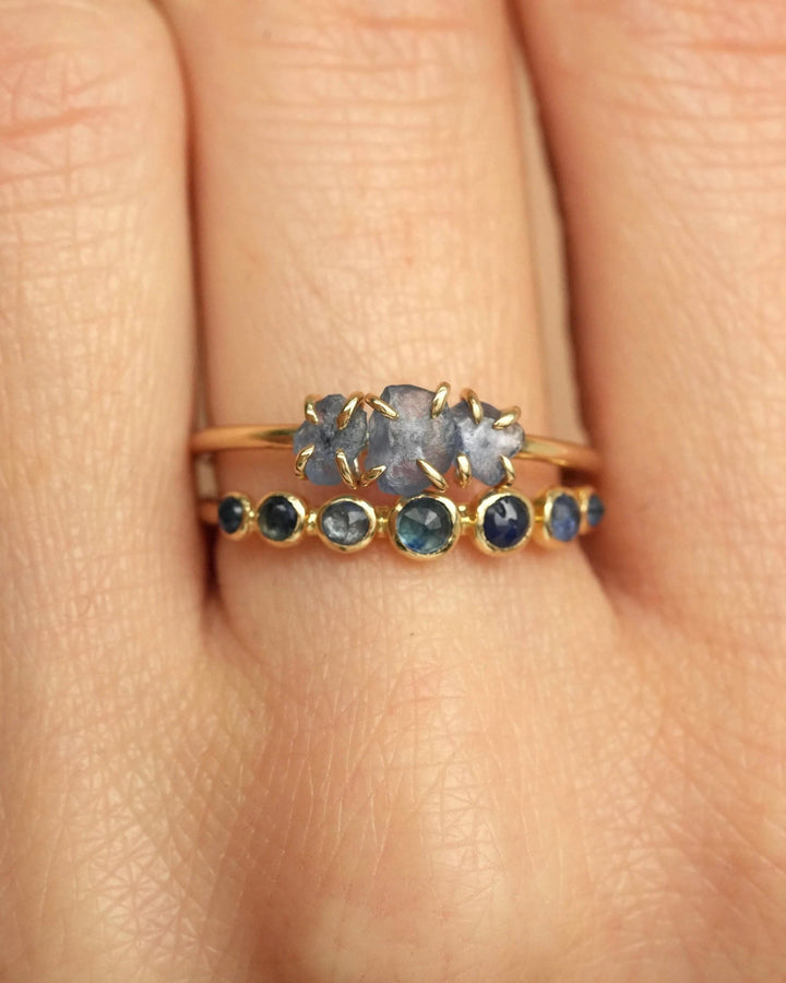 Natural Blue Sapphire Wedding Band