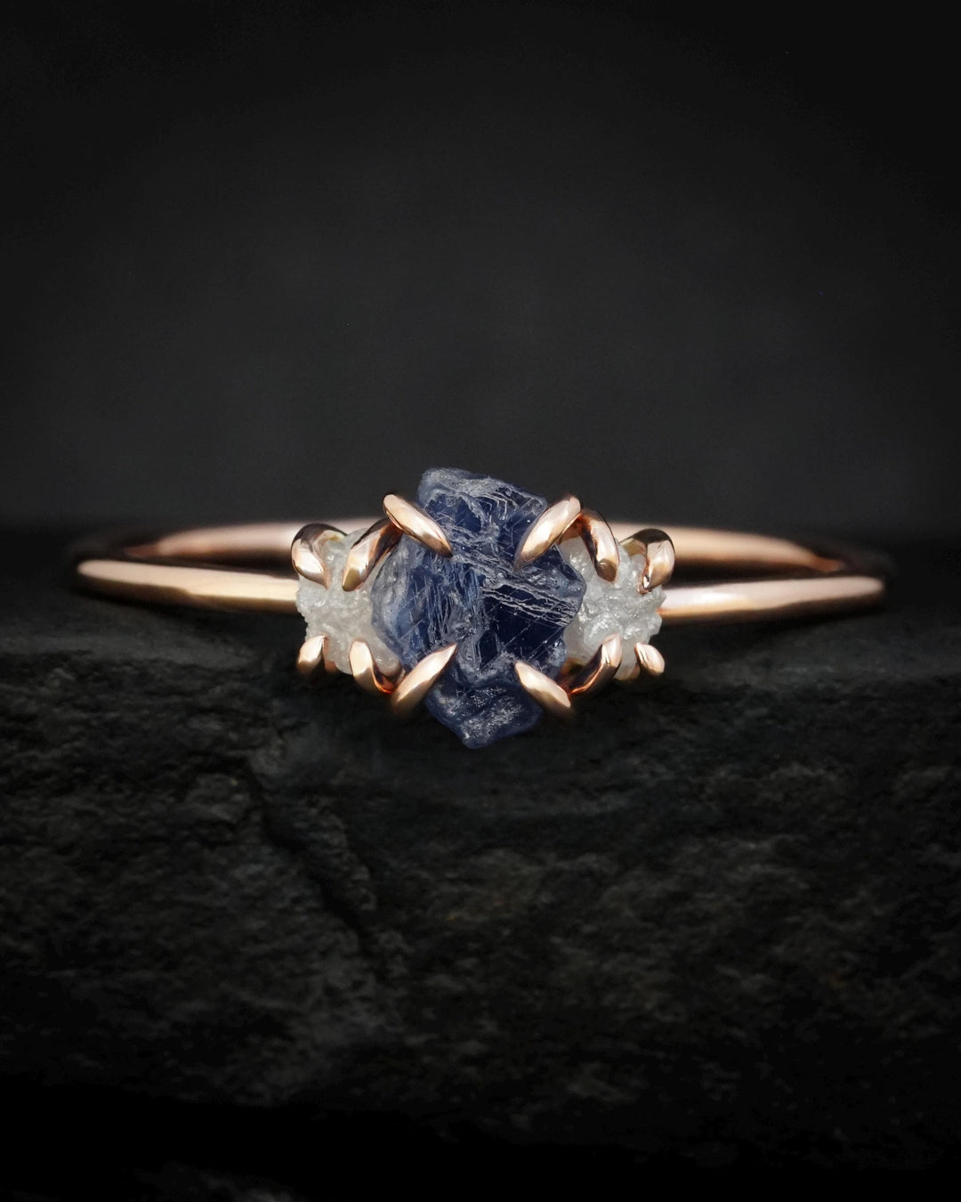 Custom Sapphire and Diamond Ring.