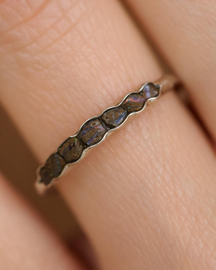 Raw Australian Boulder Opal Band