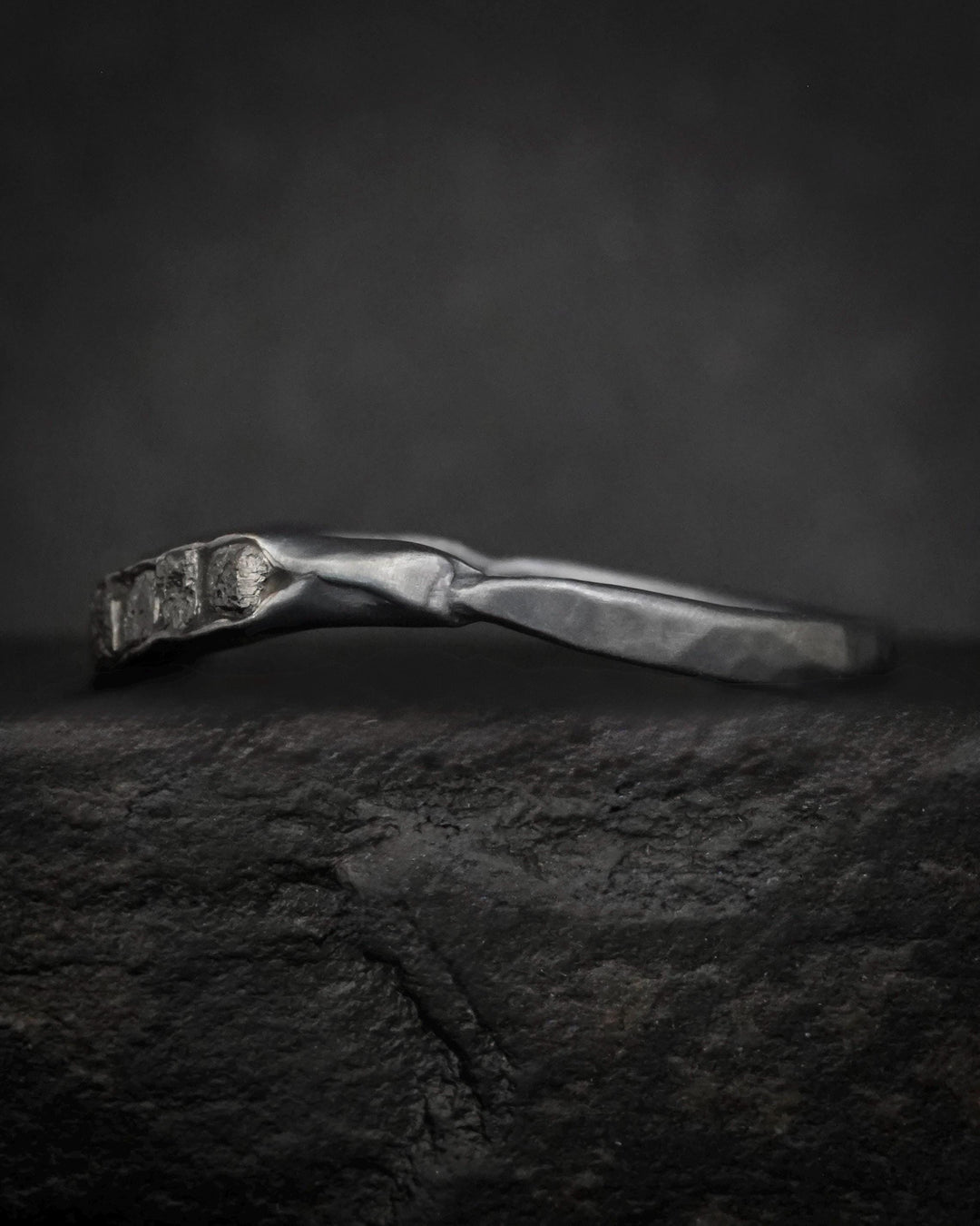 Black Diamond Wave Ring
