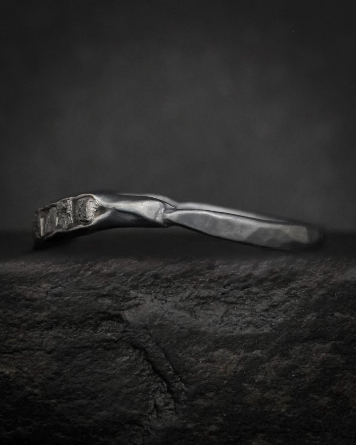 Black Diamond Wave Ring