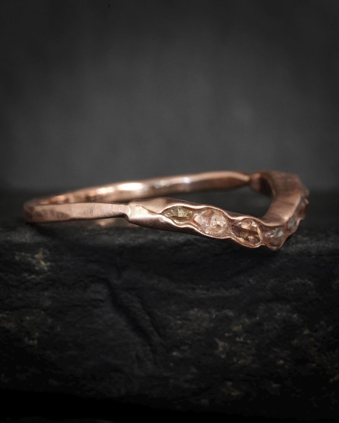 Herkimer Diamond Wave Ring
