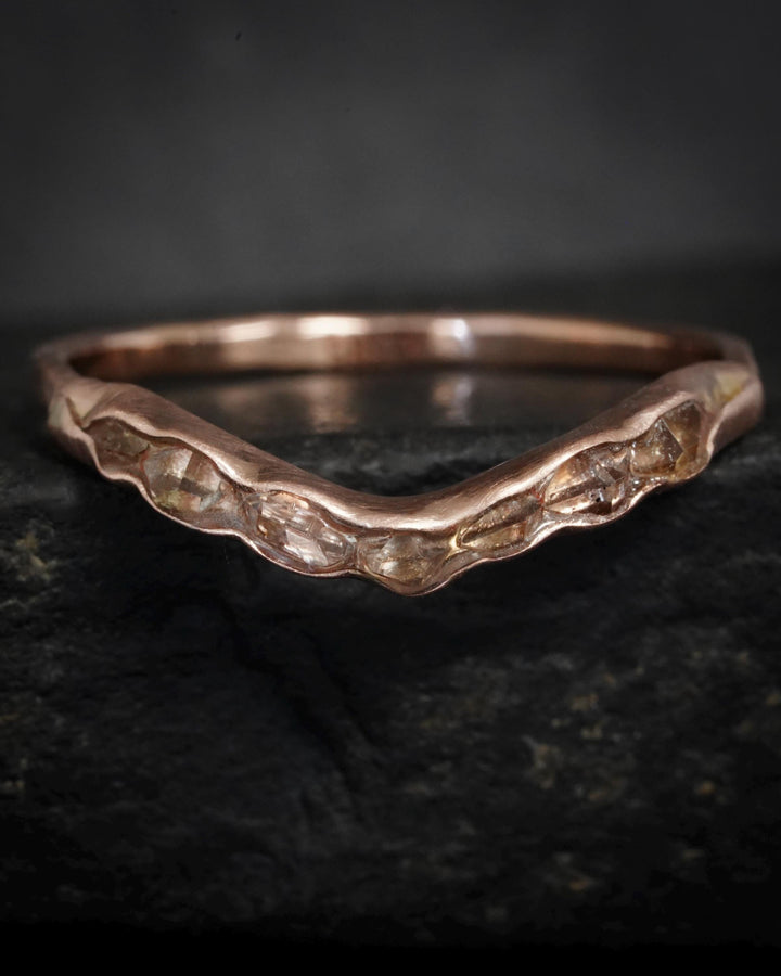 Herkimer Diamond Wave Ring