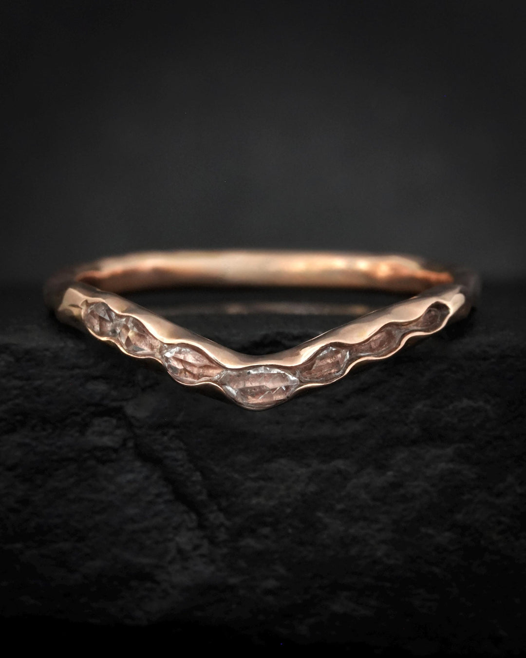 Herkimer Diamond Wave Ring