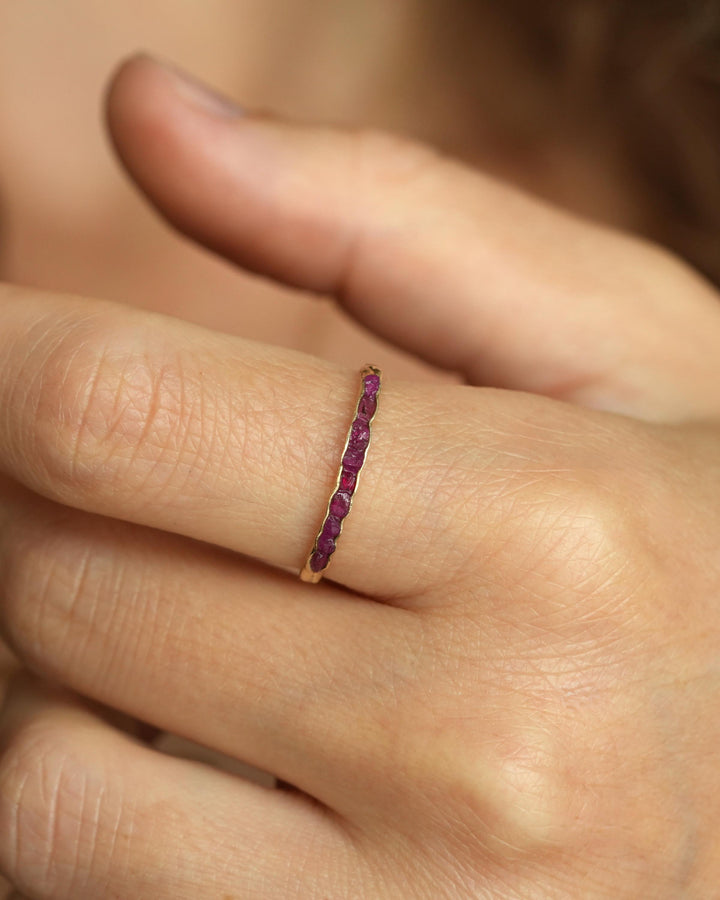 Raw Ruby Band Ring