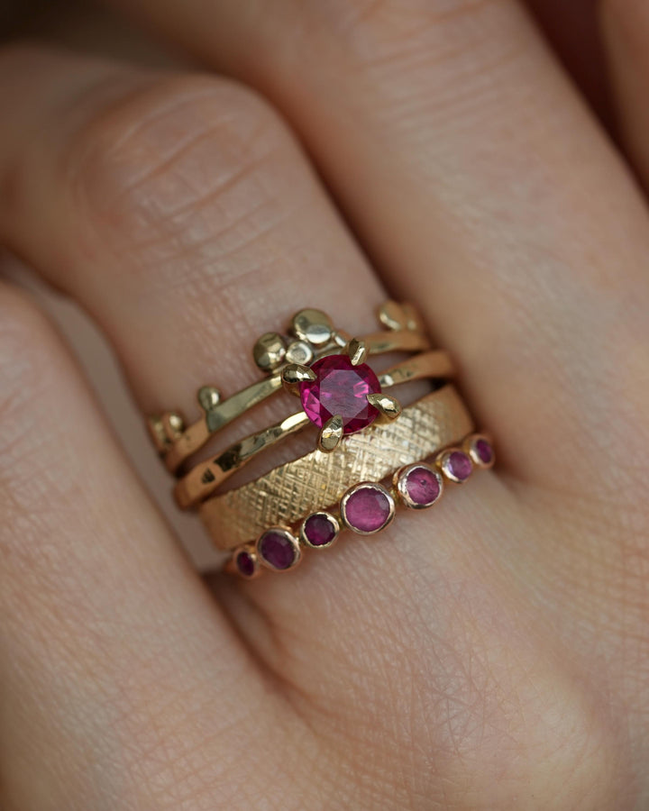 Round Ruby Engagement Ring