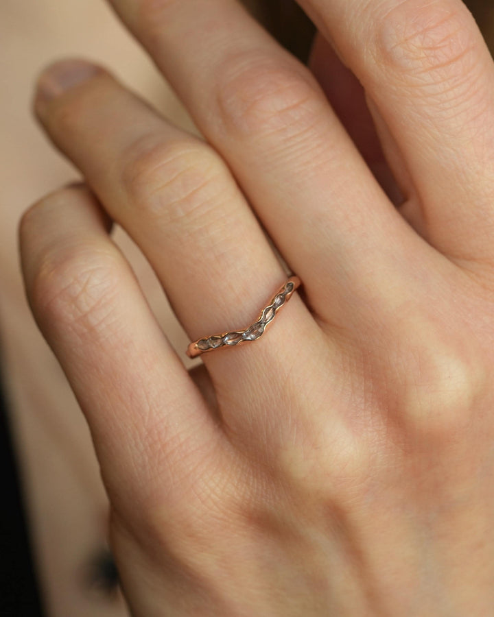 Herkimer Diamond Wave Ring
