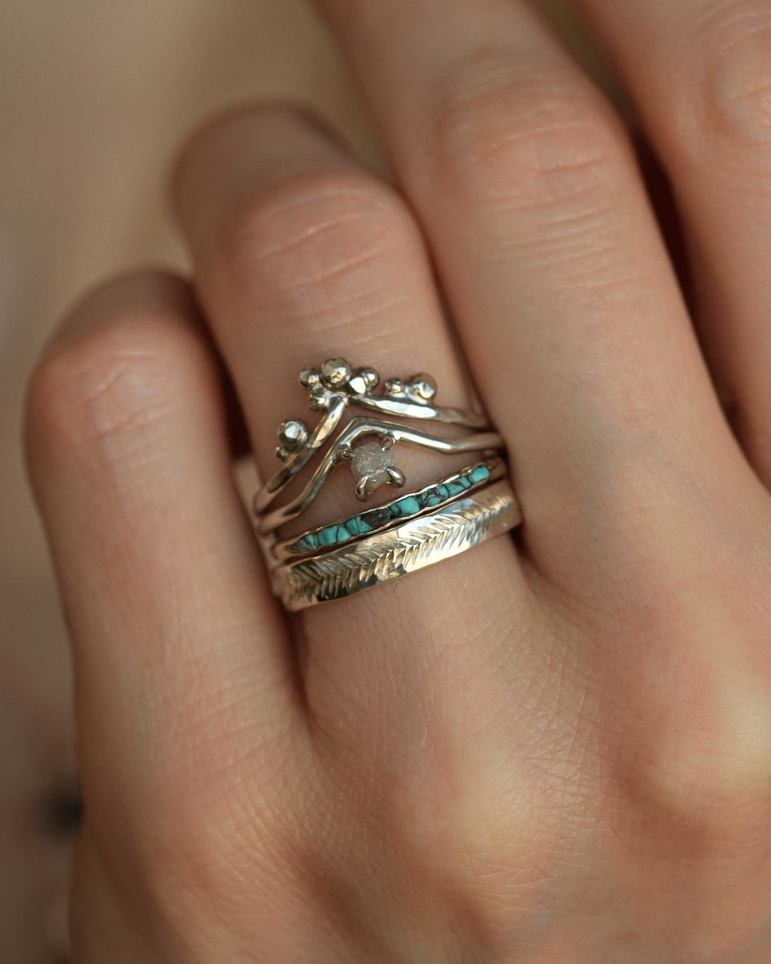 Skinny Raw Turquoise Band