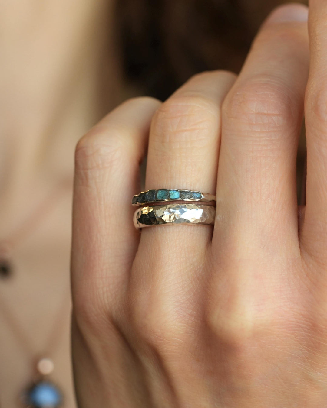 Raw Blue Labradorite Band