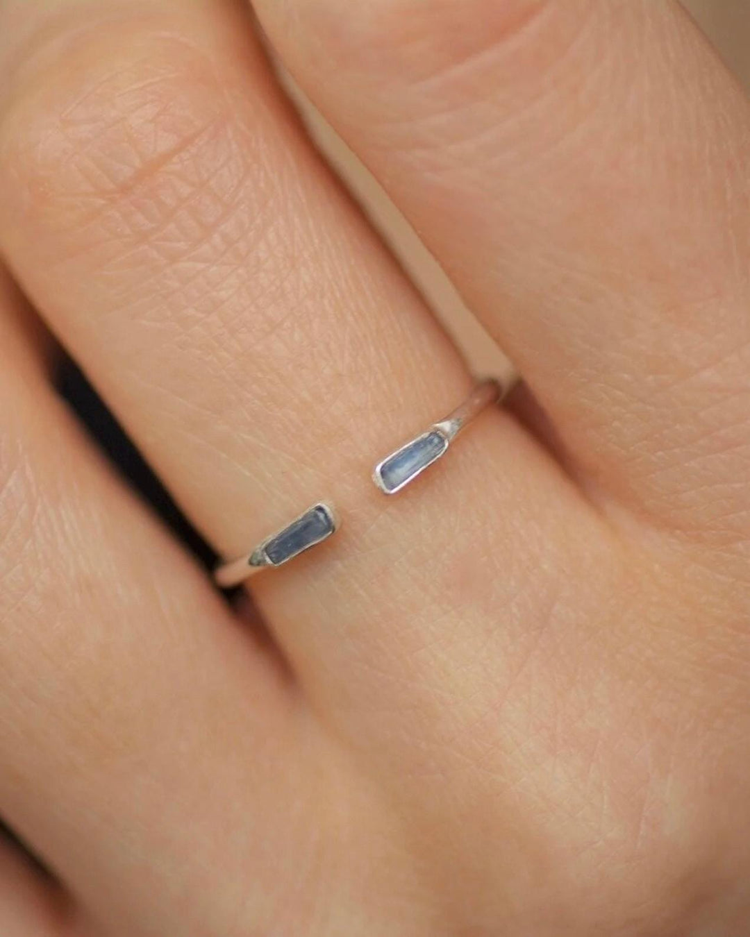 Adjustable Raw Blue Kyanite Ring