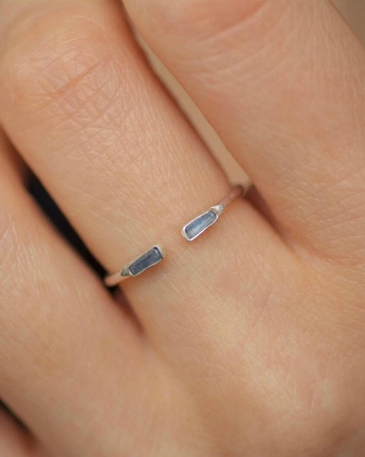 Adjustable Raw Blue Kyanite Ring