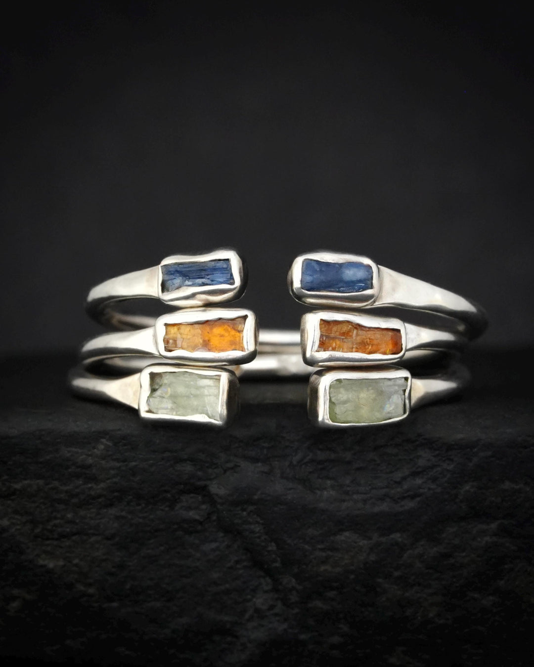Adjustable Raw Blue Kyanite Ring