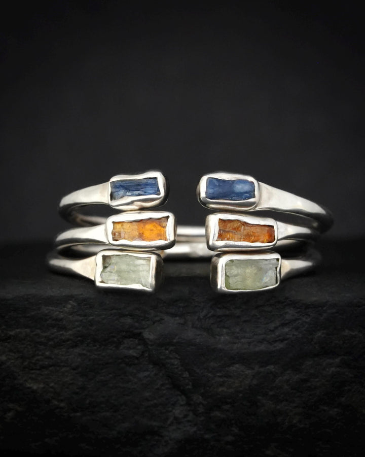 Adjustable Raw Blue Kyanite Ring