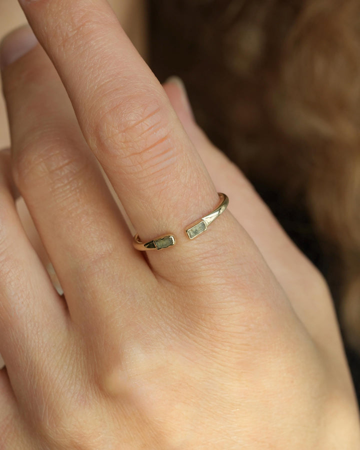 Adjustable Raw Green Kyanite Ring