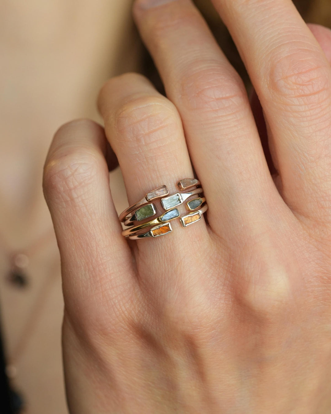 Rose Gold Pink Kunzite Ring