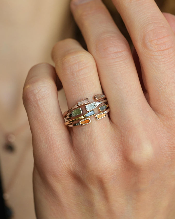 Rose Gold Pink Kunzite Ring