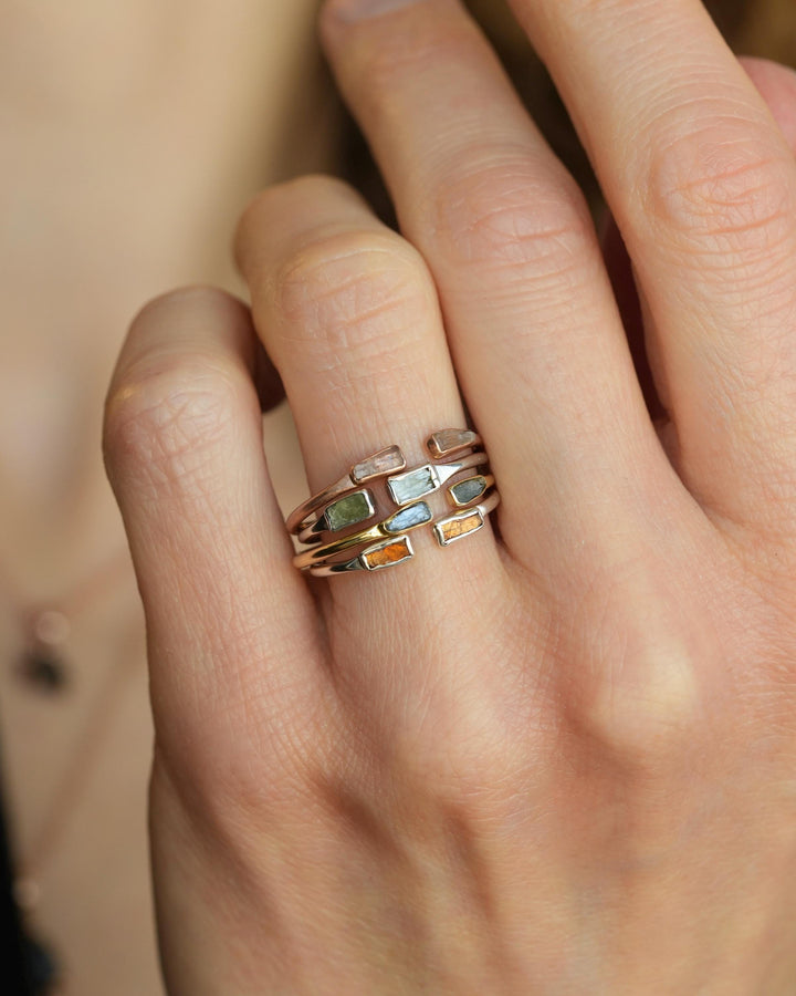 Rose Gold Pink Kunzite Ring