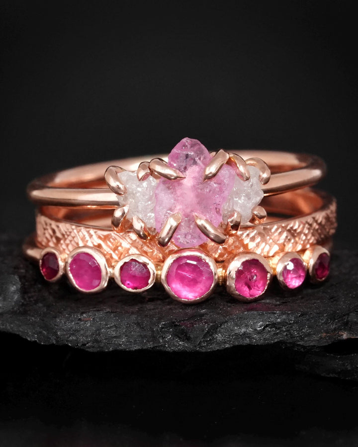 Natural Round Ruby Bubble Ring