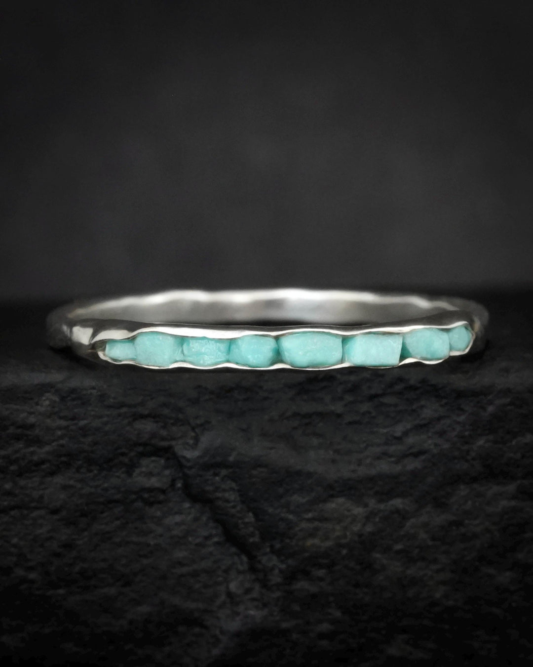 Dainty Raw Blue Turquoise Band