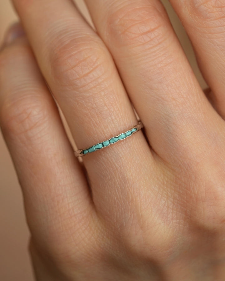 Dainty Raw Blue Turquoise Band