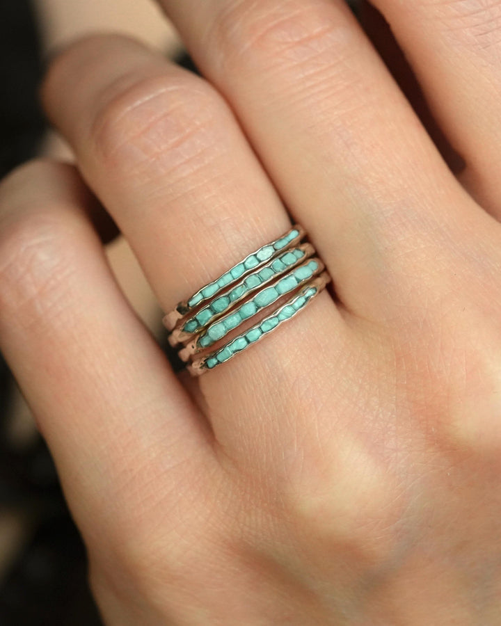 Dainty Raw Blue Turquoise Band