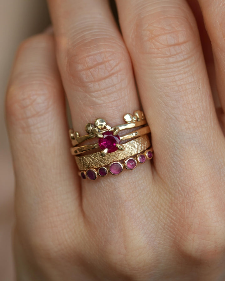 Round Ruby Engagement Ring