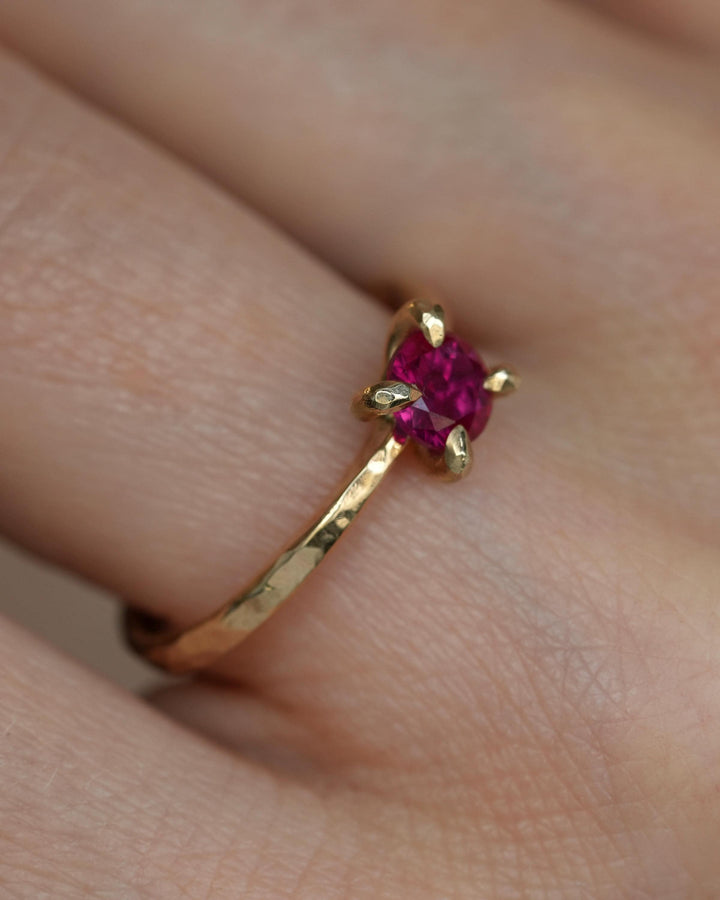 Round Ruby Engagement Ring