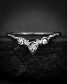 Salt and Pepper Diamond Wave Ring
